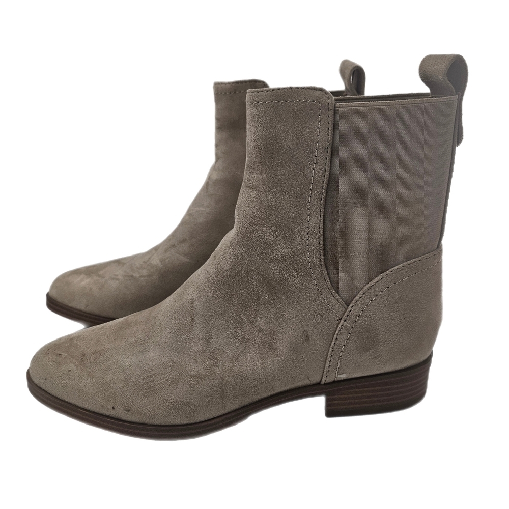 Splendid Alinda Leather Ankle Boot Women Ermine Size 8 Leather Pull Stacked Heel